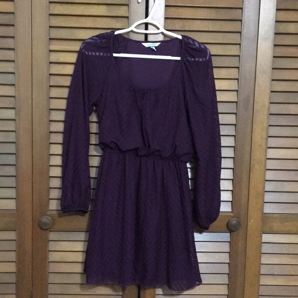Purple long sleeve dress